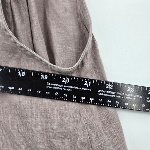 Pure Match USA Women's Linen Sleeveless Open Front Vest Beige Size‎ Large - Picture 8 of 9